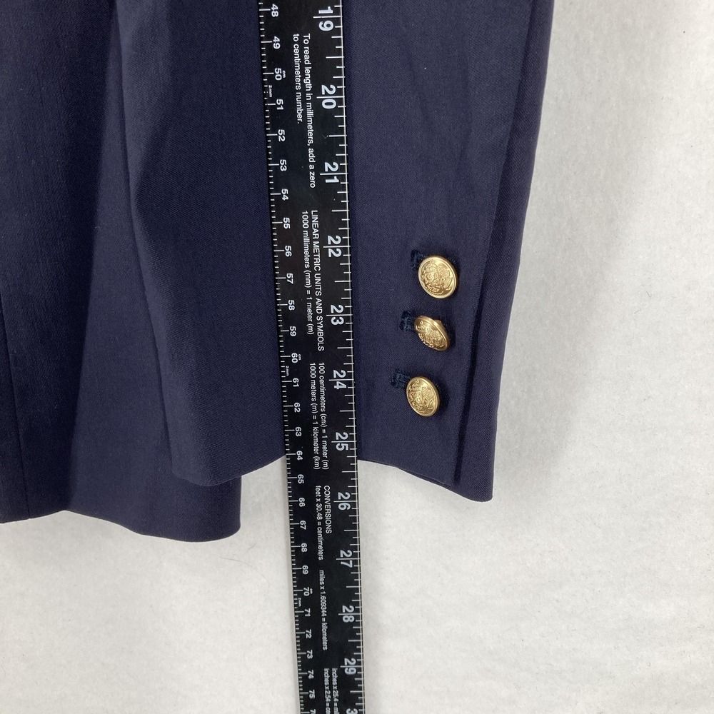 Lane Bryant The Bryant Blazer Womens 20 Navy Blue Sexy Stretch Gold Button NWT - Picture 12 of 16